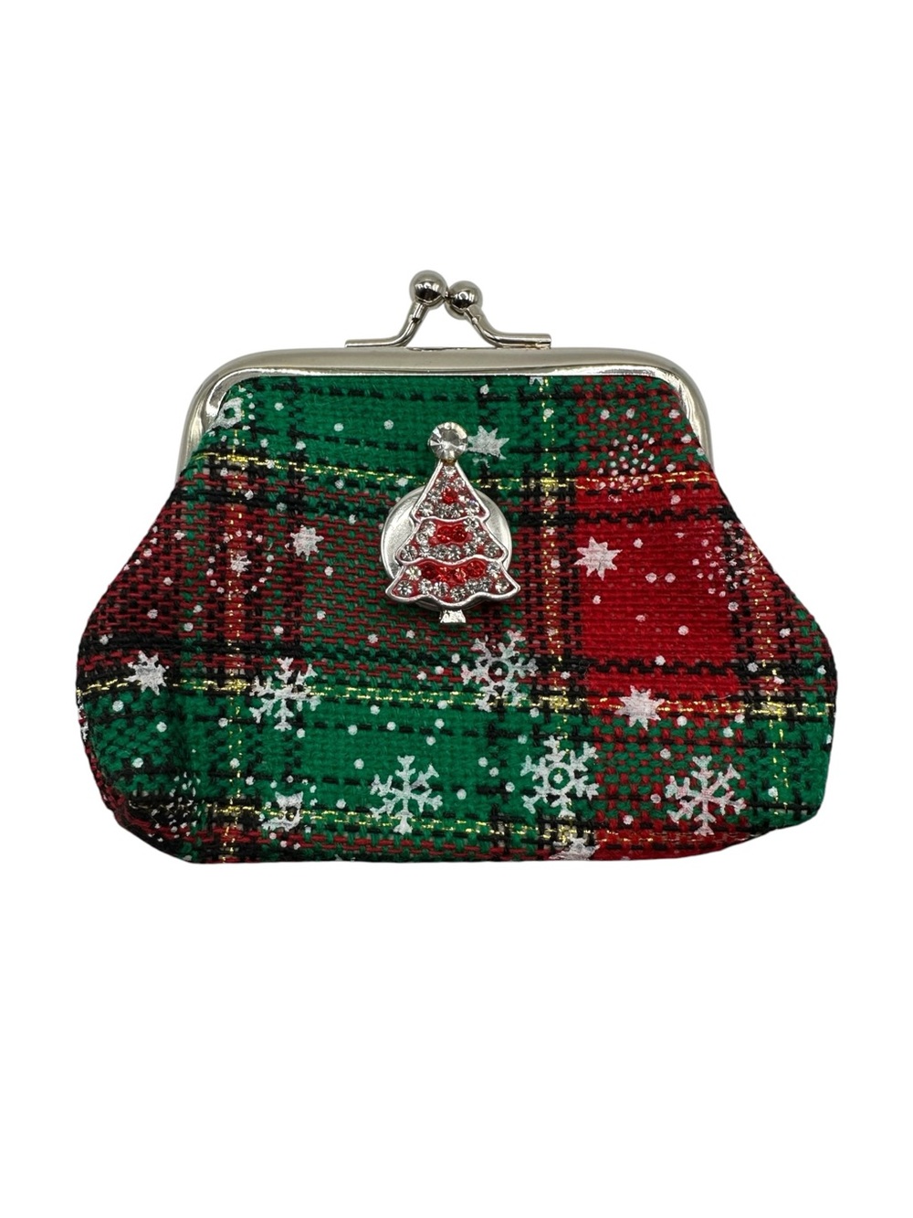 Christmas Snap Jewelry Holiday Coin Purse Sparkling Christmas Tree 18mm Snap NWT